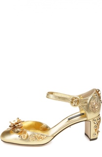Кожаные туфли Vally с декором Dolce &amp; Gabbana