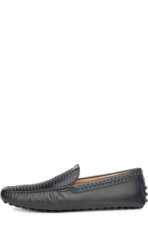 Кожаные мокасины с плетением Tod’s