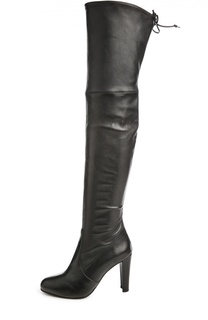 Кожаные ботфорты Hightland на шнуровке Stuart Weitzman