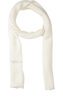 Вязаный шарф с логотипом бренда Armani Jeans