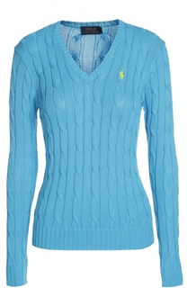 Пуловер фактурной вязки с V-образным вырезом Polo Ralph Lauren