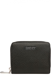 Кожаное портмоне с логотипом бренда DKNY