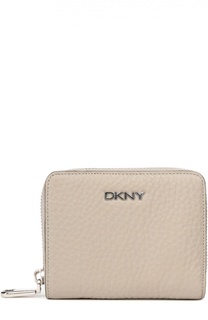 Кожаное портмоне с логотипом бренда DKNY