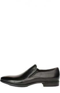 Кожаные лоферы с текстильной вставкой Aldo Brue