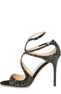 Кожаные босоножки Lang со стразами Jimmy Choo