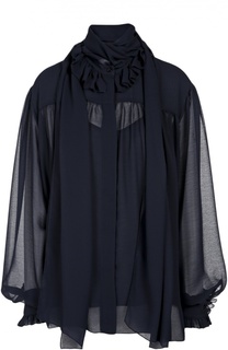Полупрозрачная блуза своодного кроя с воротником-аскот See by Chloé