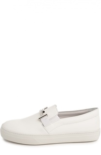 Кожаные слипоны Sportivo с пряжкой Tod’s