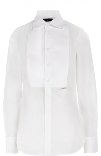 Приталенная блуза с планкой и декоративной отделкой Dsquared2
