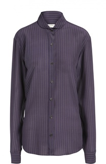 Шелковая блуза прямого кроя в полоску Dries Van Noten
