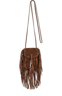 Замшевая сумка Toy Anita с бахромой Saint Laurent