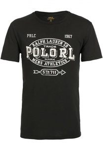 Хлопковая футболка с принтом Polo Ralph Lauren