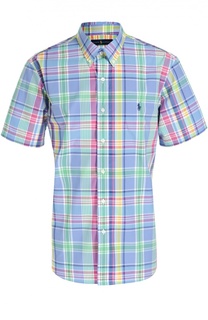 Хлопковая рубашка  с короткими рукавами Polo Ralph Lauren