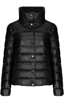 Кожаный пуховик Moncler