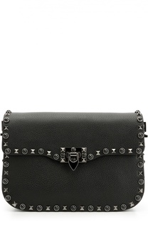 Сумка Rockstud Rolling Noir с клапаном Valentino