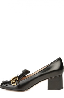Кожаные туфли Marmont с пряжкой Gucci