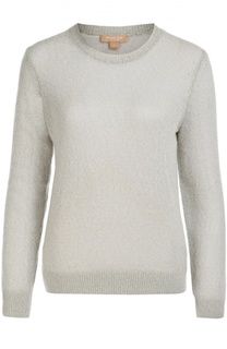 Кашемировый полупрозрачный пуловер с круглым вырезом Michael Kors