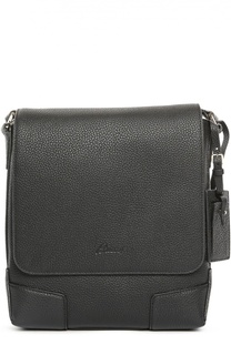 Кожаная сумка-планшет с логотипом бренда Brioni