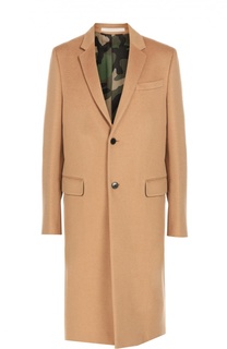 Шерстяное однобортное пальто с английским воротником Valentino