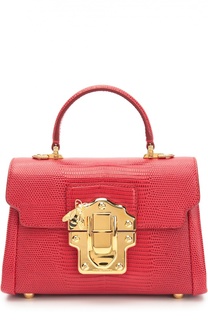 Сумка Lucia mini с тиснением под игуану Dolce &amp; Gabbana