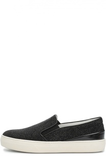 Текстильные слипоны с глиттером Tod’s