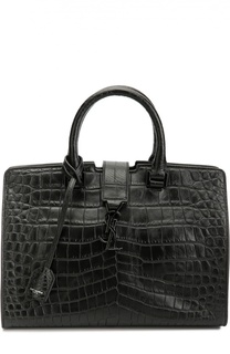 Сумка Monogram Cabas small с тиснением под крокодила Saint Laurent
