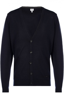 Шерстяной кардиган с V-образным вырезом Armani Collezioni