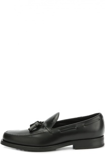 Кожаные лоферы с кисточками Tod’s