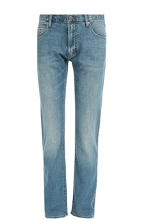 Зауженные джинсы с потертостями Armani Jeans
