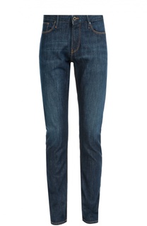 Зауженные джинсы с контрастной отстрочкой Armani Jeans