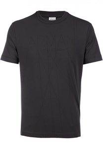 Футболка из эластичного хлопка с круглым вырезом Armani Collezioni