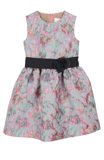 Платье с декорированным поясом Lanvin