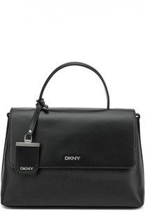 Кожаная сумка с клапаном DKNY