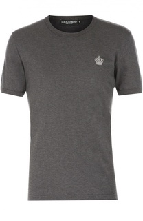 Хлопковая футболка с круглым вырезом Dolce & Gabbana