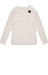 Шерсятной пуловер с декоративной отделкой Kuxo Cashmere