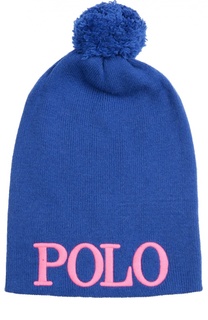 Вязаная шапка с помпоном Polo Ralph Lauren