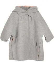 Шерстяной кейп с капюшоном Stella McCartney