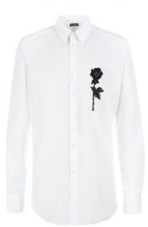 Хлопковая сорочка с вышивкой Dolce &amp; Gabbana