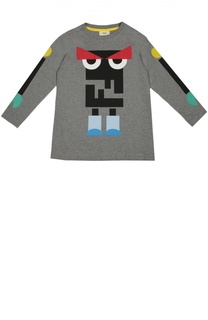 Хлопковый лонгслив с принтом Fendi Roma