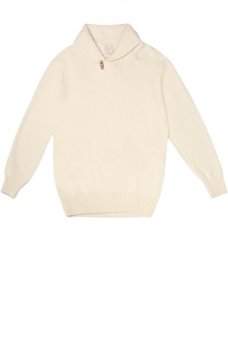 Свитер из смеси шерсти и кашемира с шалевым воротником Kuxo Cashmere