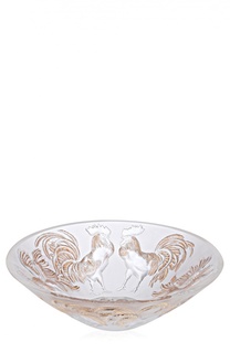 Ваза для фруктов с позолотой Lalique