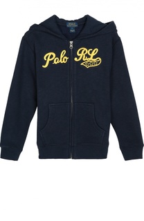 Хлопковая толстовка на молнии с капюшоном Polo Ralph Lauren