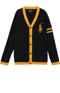 Хлопковый кардиган с контрастным кантом Polo Ralph Lauren