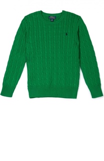 Хлопковый джемпер фактурной вязки Polo Ralph Lauren