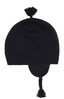 Шерстяная шапка с вышитым логотипом Polo Ralph Lauren