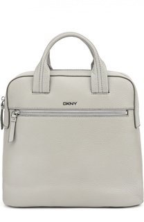 Кожаный рюкзак с двумя ручками и внешним карманом DKNY