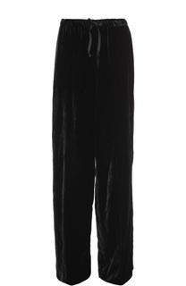Бархатные широкие брюки с эластичным поясом Dries Van Noten