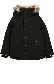 Пуховик с меховой отделкой капюшона Canada Goose
