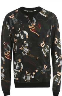 Хлопковый свитшот с принтом Dolce &amp; Gabbana