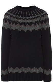 Пуловер прямого кроя с контрастной отделкой REDVALENTINO