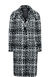 Пальто прямого кроя с принтом гусиная лапка Dolce &amp; Gabbana